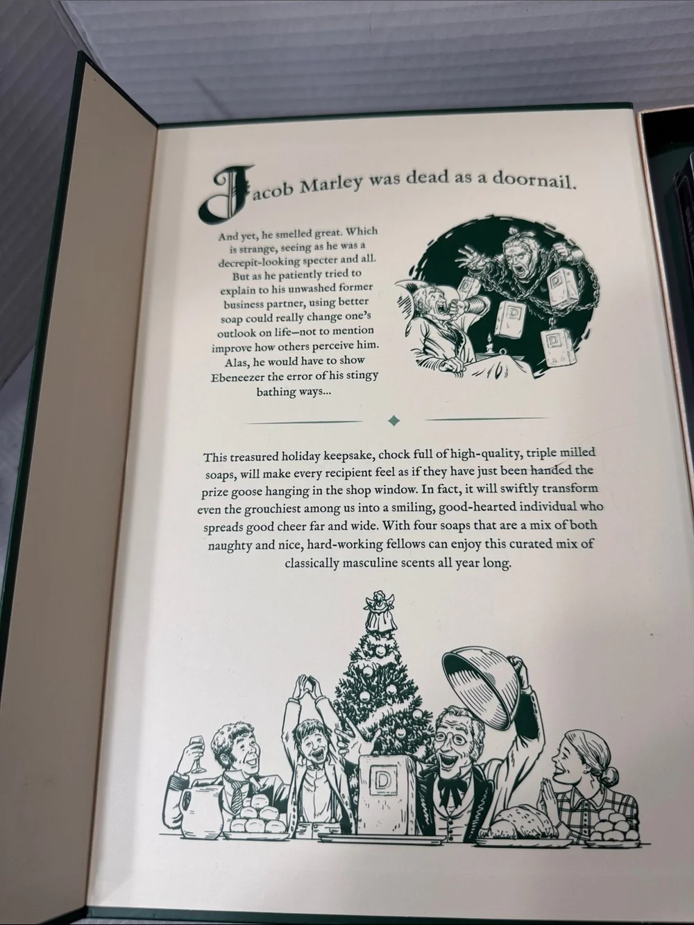 Duke Cannon A Tale of Naughty & Nice Soap in Decorative Box 4 Whimsical Bars New